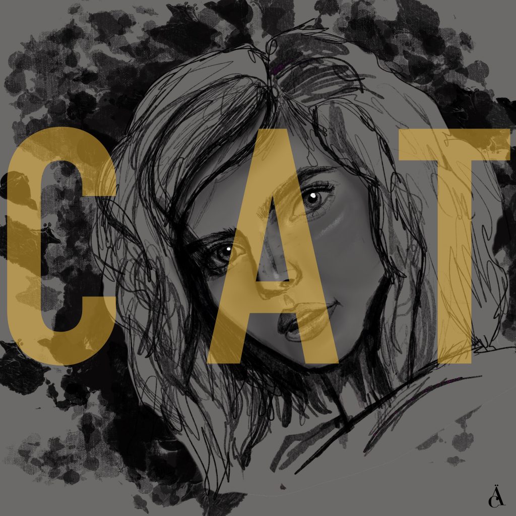 fanart illustration dessin digital ipad pro série gotham cat catwoman camren why portrait projet personnel graphisme design graphique étudiante en graphisme anaïs collignon 2020